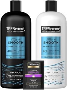 TRESemmé Shampoo and Conditioner Set, Argan Oleo Blend with Vitamin E for Silky & Smooth Hair, 48-Hour Frizz Control, 28 Fl Oz (2 Piece)