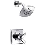 Delta Ashlyn 17 Series Dual-Function Shower Trim Kit with Single-Spray Touch Clean Shower Head, Chrome T17264 (Valve Not Included)