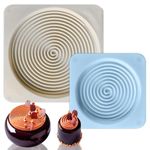 MoldBerry Silicone Big and Small Silicone Spiral Design Chocolate Mold Candy Tart Mousse Cake Cookie Dessert Ice Cream Decoration Disc Diameter - Pack of 2