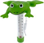 U.S. Pool Supply Floating Jumping Frog Thermometer - Easy to Read Temperature Display, Measures up to 120° Fahrenheit & 50° Celsius, Swimming Pools Spas, Kids Pools, Cute Fun Pet Froggy Animal, Tether