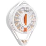 SPINDO Pill Dispenser with Child Lock,Fullicon Quick Fill Pill Dispenser Hanging on The Wall——Convenient Pill Dispenser with Easy Press Open Design and Large Capacity for Home and Office（Light White）