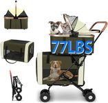 3-in-1 Dog & Cat Stroller with Dual