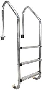 DOEL Swimming Pool Ladder, Non-Slip Steps Ladder, 3-Step In-Ground Stainless Steel Step for Indoor/Outdoor Pool, Easy Assembly and Climbing
