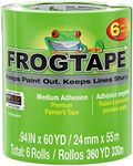 FrogTape Multi-Surface Painter's Tape, Green.94 Inches x 60 Yards, 6 Pack (240659)