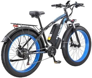 BLUMEMO Electric Bike for Adults 1000W Motor Electric Bicycle Removable 48V/17.5AH Battery 26" x 4"Fat Tire E-Bikes for Adults, 31MPH Adult Electric Bike, e Bike with 21-Speed Shifting