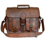 Madosh Genuine Brown Leather Medium Vintage Camera Lens Case DSLR Crossbody Bag