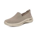 Skechers Womens GO Walk Arch FIT - Delora Taupe Walking Shoes