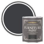 Rust-Oleum Black Furniture Paint in Satin Finish - Natural Charcoal (BLACK) 750ml