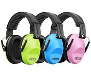 3 Pack Noise Cancelling Headphones for Kids, Dr.meter 27.4SNR Noise Cancelling Ear Muffs for School Classroom - Kids Ear Protection for Shooting Mowing and Sleeping - Green Pink Blue
