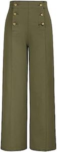 Belle Poque Womens Plus Size Jean Green Stretchy High Rise Straight Leg Denim Pants with Pockets Green Size 20 Size 22