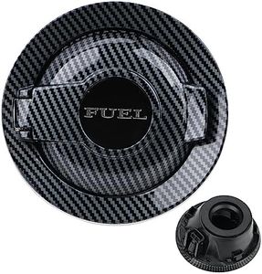 68250120AA Fuel Filler Door Cap Carbon Fibre Gas Cover Cap Vapor Edition Compatible with 2008-2021 Dodge Challenger