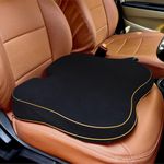 betterhood PosturePro Premium Car Seat Cushion | Coccyx Cushion for Tailbone Pain Relief | High Density Memory Foam, Cotton Cover, Large, Orthopedic, Ergonomic | for Comfortable Long Drives (Black)