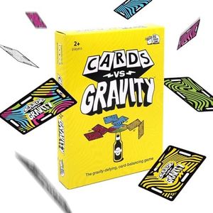 Big Potato Cards vs Gravity – The Gravity-Defying, Card-Balancing Game | Fun Travel Game for Kids, Teens & Adults | Party Game for 2+ Players | Includes Travel Bag and Can Adaptor