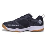 Nivia HY-Court 2.1 Badminton Shoes for Men, Ultimate Footwear for Court Mastery, Padel Shoes, Pickleball Shoes, Non-Marking Court Shoes, Unleash Your Full Court Potential, (Black), Size UK04