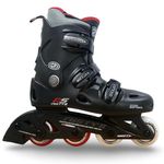 Kingdom GB Misty II Inline Roller Blade Skates Recreational Kids Adults Black (Black, 10 UK (45EU))