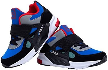 VICROAD Enfants Marche Chaussures de Course Respirant Décontracté Garçons Baskets Léger Athlétique Baskets, Bleu, 35