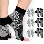 INBOLM 6 Pairs Upgraded Neuropathy Socks for Women and Men,Soothe Relief Socks for Neuropathy Pain Women,Compression Socks for Arch Pain