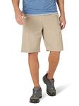 Wrangler Authentics Men's Performance Side Elastic Utility Short Cargo, Desert Sand, 36