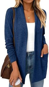 LILLUSORY Cardigan Sweaters for Women Lightweight Open Front Cardigans Casual Loose 2026 Spring Outfits with Pockets Navy 2XL