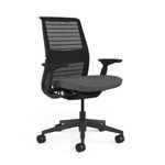 Steelcase Think Ergonomic Office Chair – Otto Ash | Adjustable Lumbar Support, 4D Arms, LiveBack System | Weight-Activated Recline | 12-Year Warranty (Black)