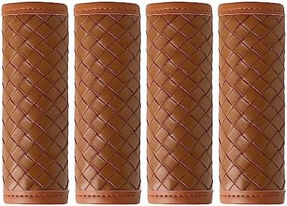 KEVANCHO Leather Luggage Handle Wraps for Suitcase, 4 Pack Luggage Handle Cover Identifiers Tags Markers for Travel Accessories (Brown)