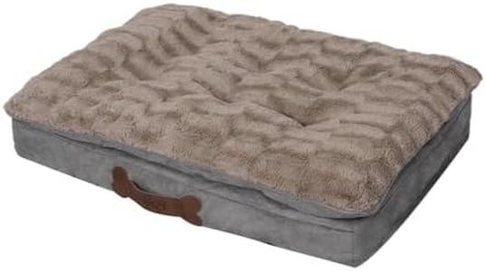 PaWz Dog Calming Bed Pet Cat Removable Cover Washable Orthopedic Memory Foam X-Large, Pet Bed with Warm Mattress Cushion, Pet Crate Sofa Beds with Carry Handle, Khaki