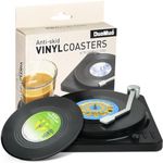 Funny Retro Record Coasters for Dri