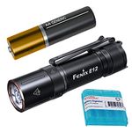 Fenix E12 v2 160 Lumen Compact 1xAA EDC Flashlight with LumenTac Battery Organizer