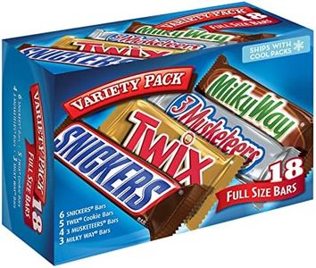 SNICKERS, TWIX, MILKY WAY & 3 MUSKETEERS Milk Chocolate Bar Variety Pack Graduation Gifts, 18 Ct Bulk Box