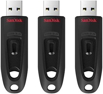 SanDisk 32GB Ultra USB 3.0 Flash Drive, USB Stick, Memory Stick with Transfer speeds up to 130MB/s, Password Protection, RescuePRO Deluxe Software for Data Recovery, Triple Pack, Black