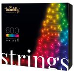 Twinkly Strings – App-Controlled LED Lights String with 600 RGB (16 Million Colors) LEDs. 157.5 feet. Green Wire. Indoor and Outdoor Smart Lighting Decoration