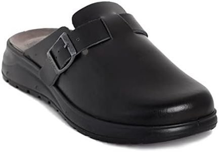 Batz Mark Sandales Sabots Mules Chaussons Chaussures en Cuir, Homme, Noir, EU 41
