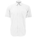 Kustom Kit Mens Short Sleeve Business Shirt (16.5inch) (White)