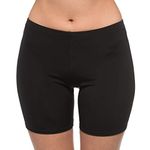 Undercover Waterwear Women’s Swim Shorts- Athletic Compression Shorts- UPF 50 Ladies Boardshorts - Black - Small