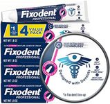 Fixodent Professional Ultimate Denture Adhesive Cream for Full and Partial Dentures, 1.8 oz, 4 Pack