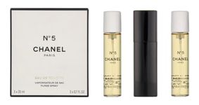 Chanel No.5 Eau De Toilette Purse Spray And 2 Refills (Limited Edition) 3x20ml