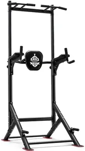 Sportsroyals Power Tower Pull Up Dip Station Assistive Trainer Multi-Function Home Gym Strength Training Fitness Equipment 440LBS