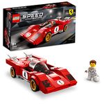 LEGO Speed Champions 1970 Ferrari 512 M Sports Red Race Car Toy, Collectible Model Building Set with Racing Driver Minifigure 76906