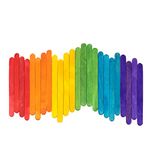 Comfy Package [200 Count] 4.5 Inch Colored Popsicle Sticks for Crafts - Multi-Purpose Wooden Sticks for ICES, Ice Cream, and More