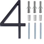 Fifod 6" Modern House Numbers Floating Stainless Steel Address House Number Anti-Rust House Numbers with Nail Kits for Door Yard…