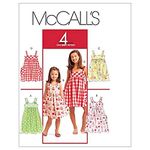 McCall's Patterns M5613 Size CHJ 7-8-10-12-14 Children's/ Girls' Dresses, Pack of 1, White