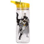 BATMAN Plastic Bottle with Straw BPA Free - 580 ml School Water Bottle for Boys 100% Leakproof Durable Drink Bottle for Boys