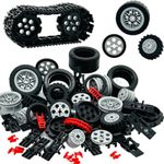 Miutrue Technical Parts Car Gears Wheels Treads Chain Links Building Blocks Accessories Pieces kit Construction Toys for Kids 6yrs+ Compatible with Major Brands