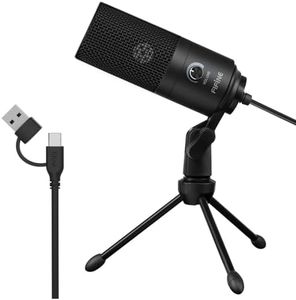 FIFINE USB Microphone for PC Computer, Recording Condenser Mic for Laptop MAC/Windows for Vocals,Voice Overs,Streaming Broadcast, Music, YouTube Videos-K669B