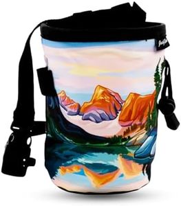 Gnarly Dood | Chalk Bag for Outdoor & Gym Rock Climbing & Bouldering | with Adjustable Waist Belt, Durable Drawstring Closure, & Zippered Pocket | Tetons