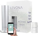 Levona Scent Waterless Diffuser: Scent Air Machine for Home - Smart Diffuser for Essential Oils - Essential Oil Plug in Diffuser for Hotel Room - Brushed Silver (120ml Oil Included)