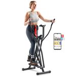 Sunny Health & Fitness Smart Air Walk Cross Trainer Elliptical Machine Glider w/Performance LCD Monitor, Low-Impact, 30 Inch Stride and Exclusive SunnyFit App Bluetooth Connectivity - SF-E902SMART