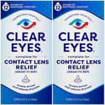 Clear Eyes Eye Drops, Contact Lens Multi-Action Relief,2 Count