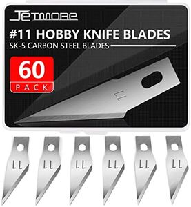 Jetmore 60 Pack Exacto Knife Blades 11, Craft Knife Blades Replacement, Exacto Blades 11, Hobby Knife Blades Refills for Art, Craft, Scrapbooking, Cutting, Carving