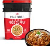 ReadyWise - 120 Servings of Emergency Food Supply - Entree Only Package, in Grab & Go Bucket, 25-Year Shelf Life, Freeze Dried, Long Term Food Storage, For Camping & Survival